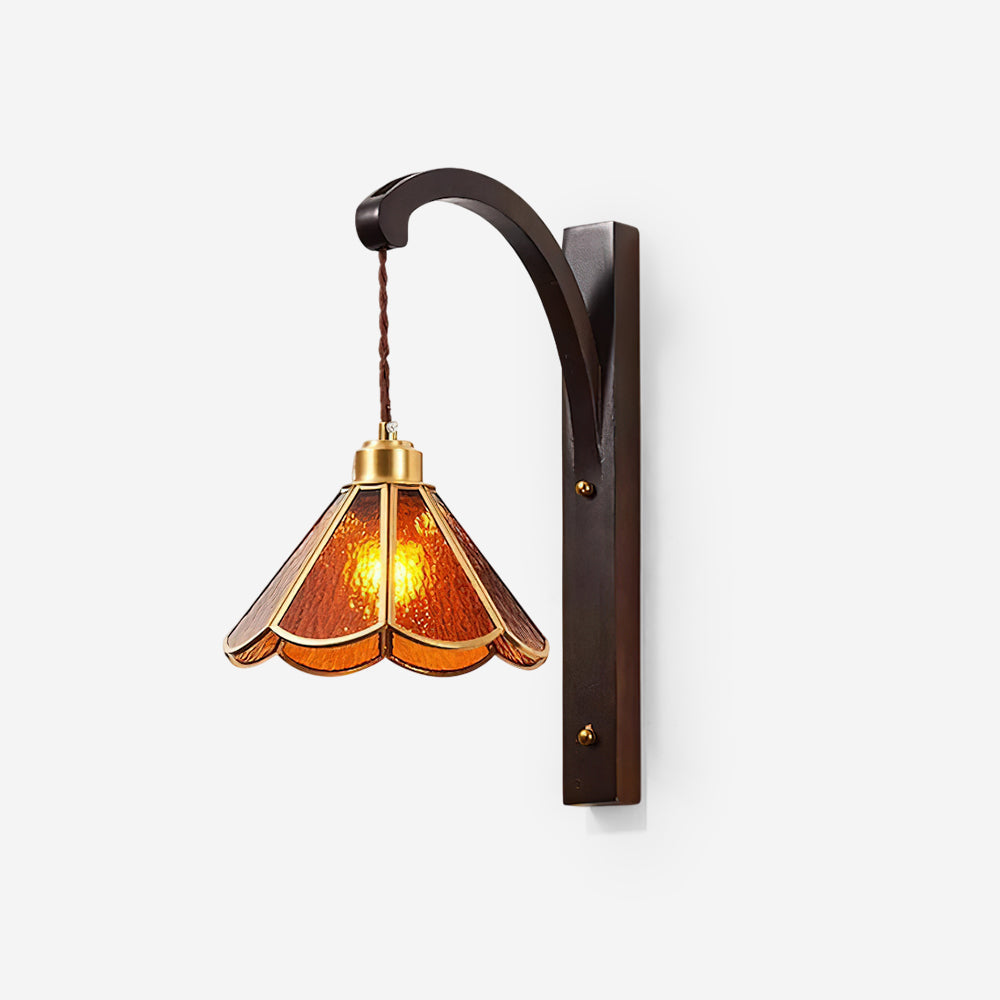 Clario Tavelle Wall Lamp flower-like Glass - Letslighting