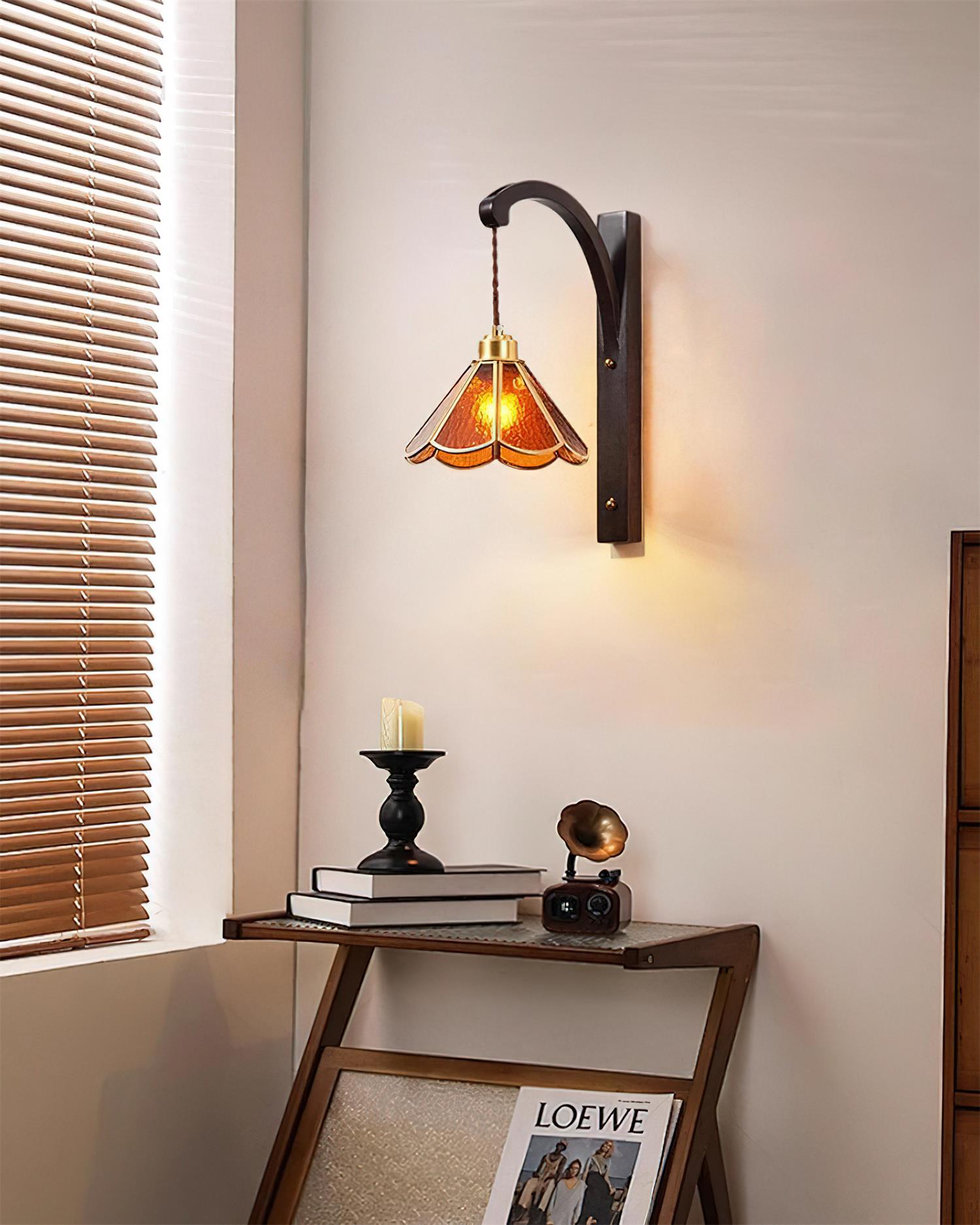 Clario Tavelle Wall Lamp flower-like Glass - Letslighting
