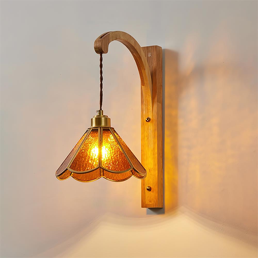 Clario Tavelle Wall Lamp flower-like Glass - Letslighting