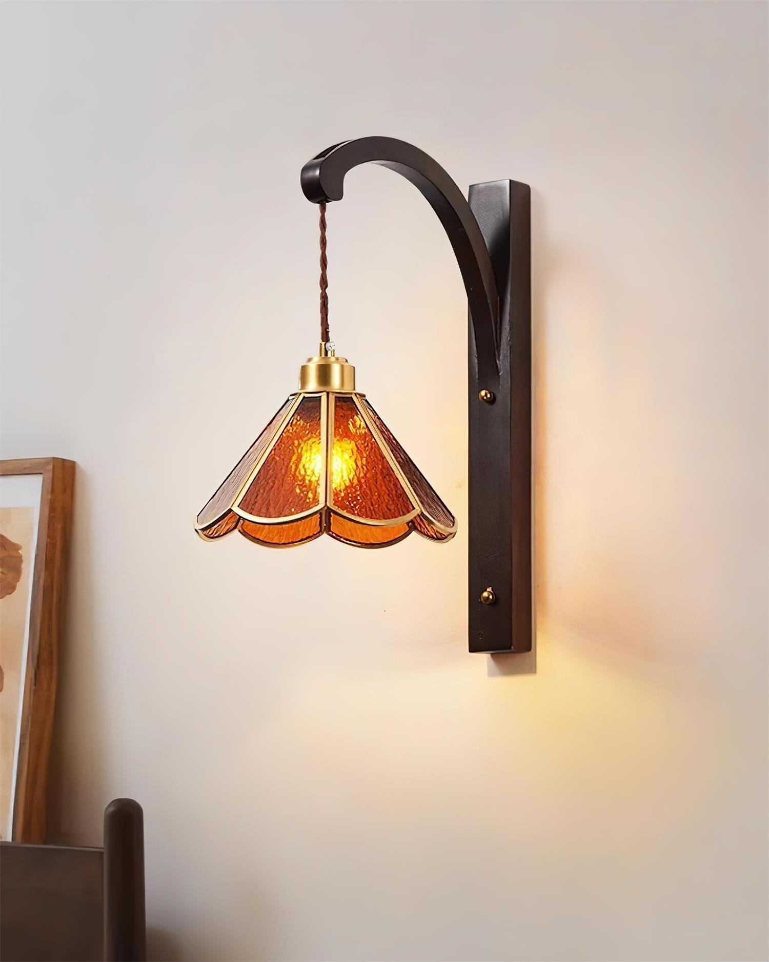 Clario Tavelle Wall Lamp flower-like Glass - Letslighting