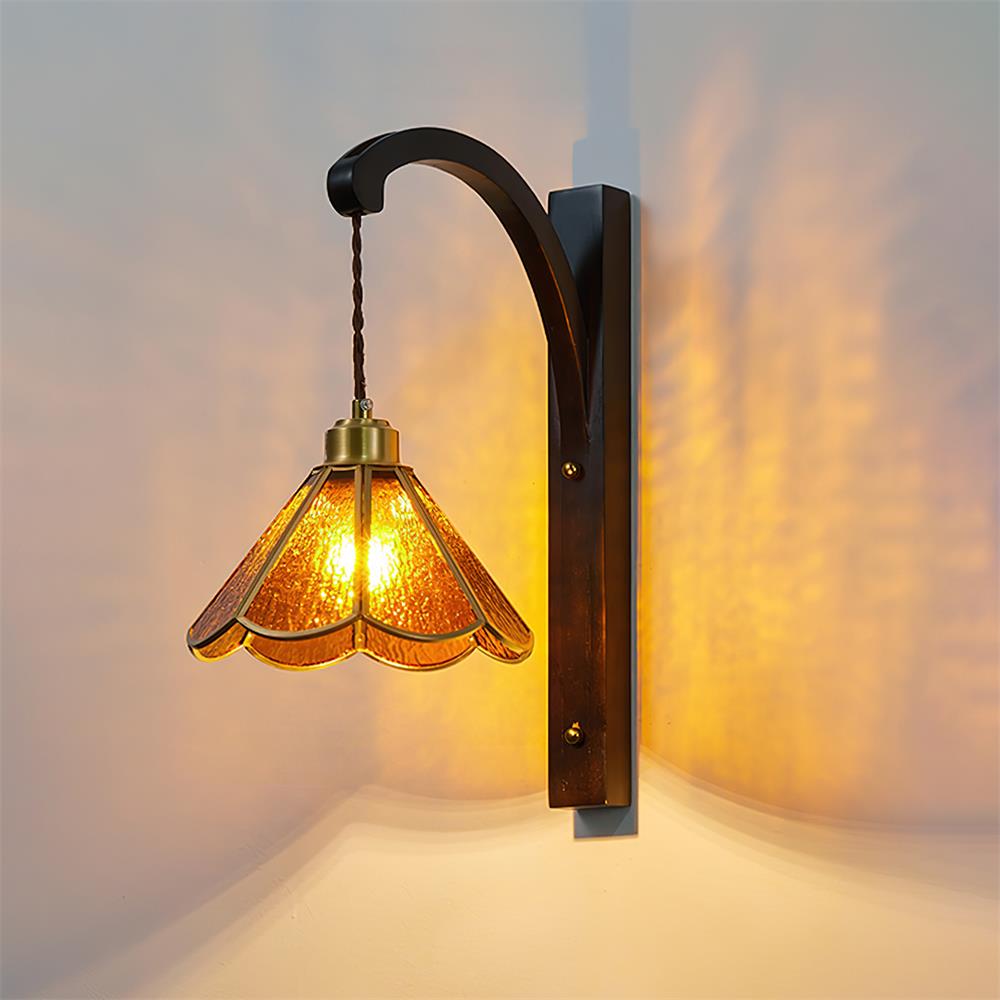 Clario Tavelle Wall Lamp flower-like Glass - Letslighting