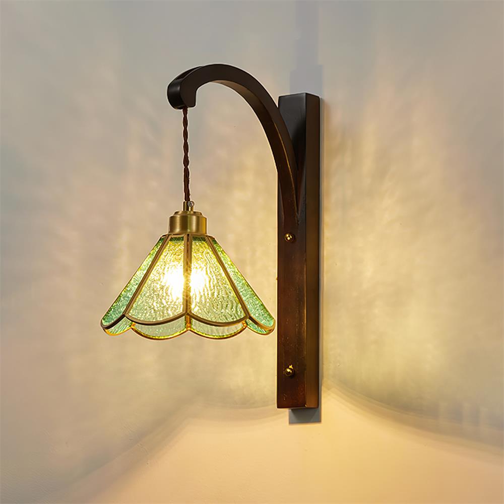 Clario Tavelle Wall Lamp flower-like Glass - Letslighting