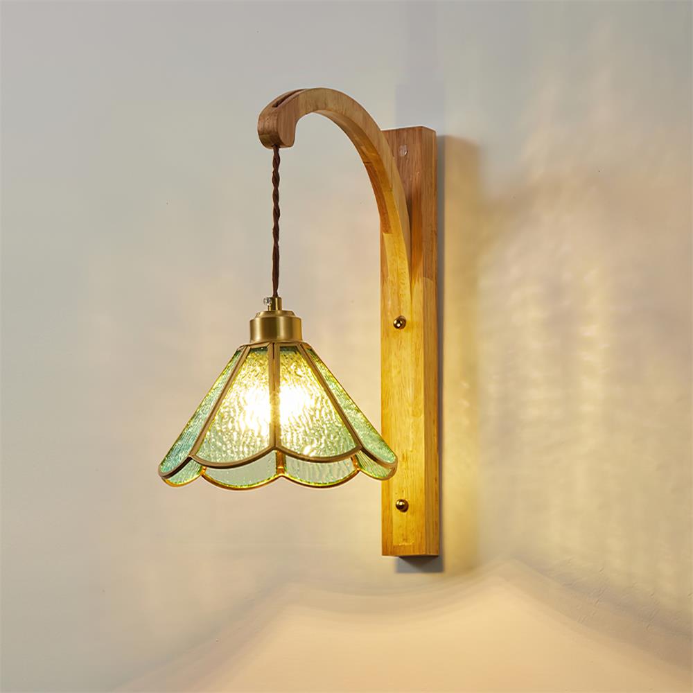 Clario Tavelle Wall Lamp flower-like Glass - Letslighting
