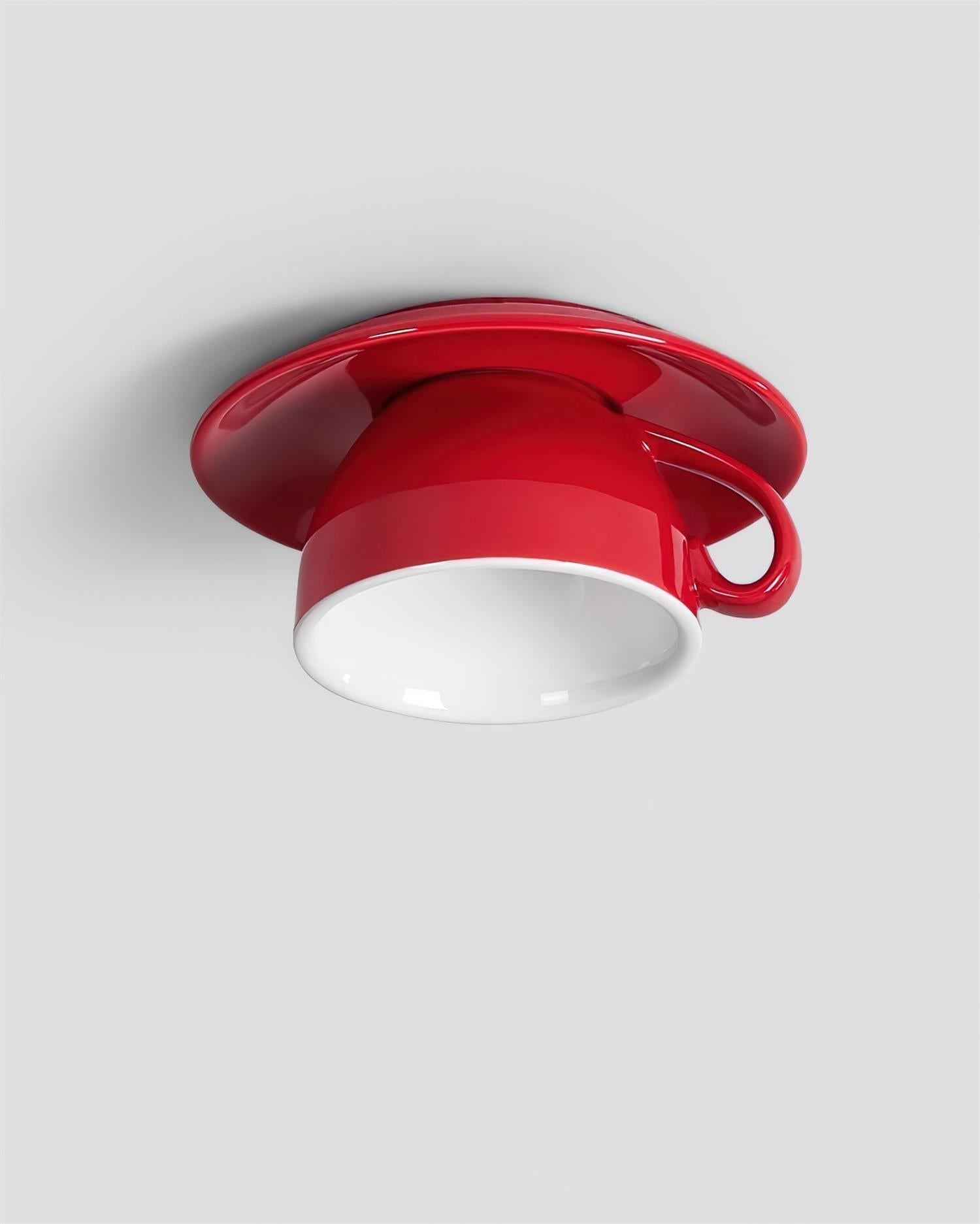 Teacup Plafonnier Céramique Rouge - Neutralighting