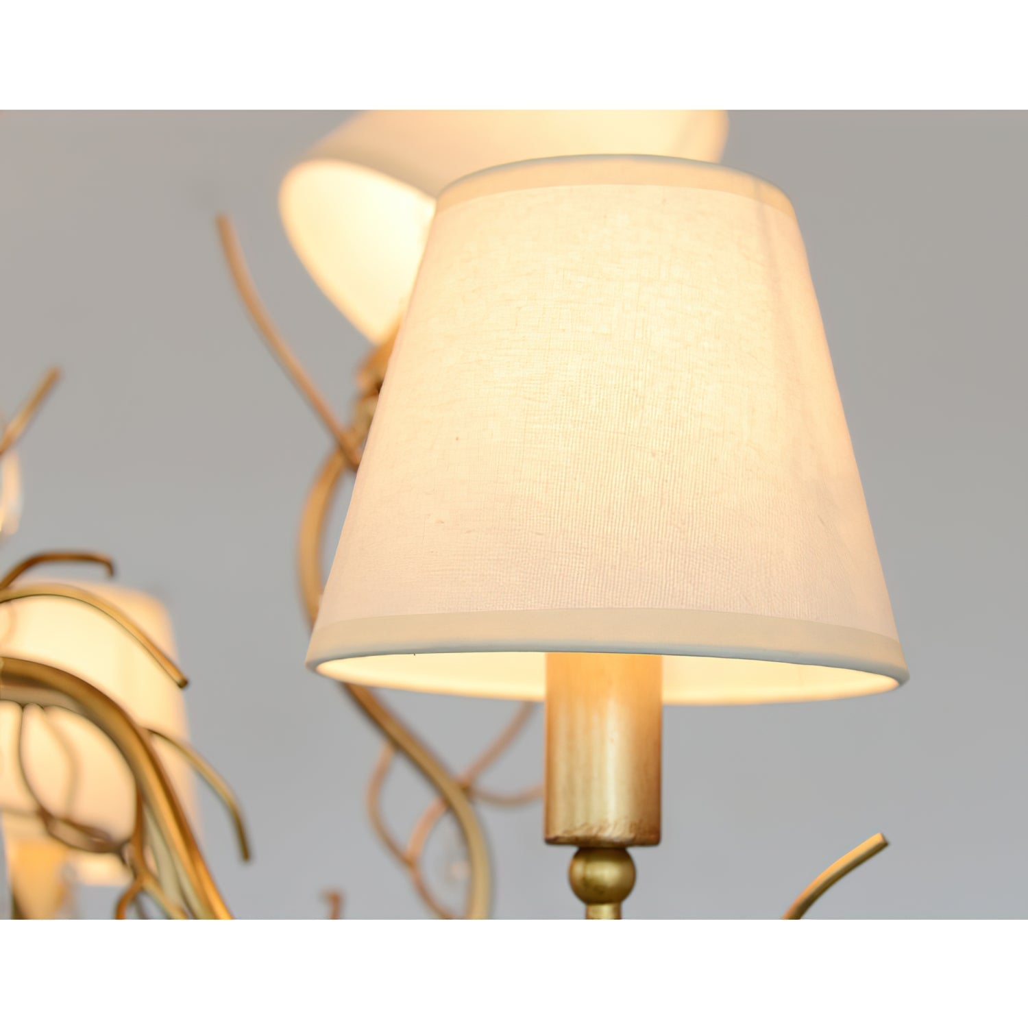 Olsolan Postmodern Luxury Fabric Crystal Chandelier - Lamp Copper