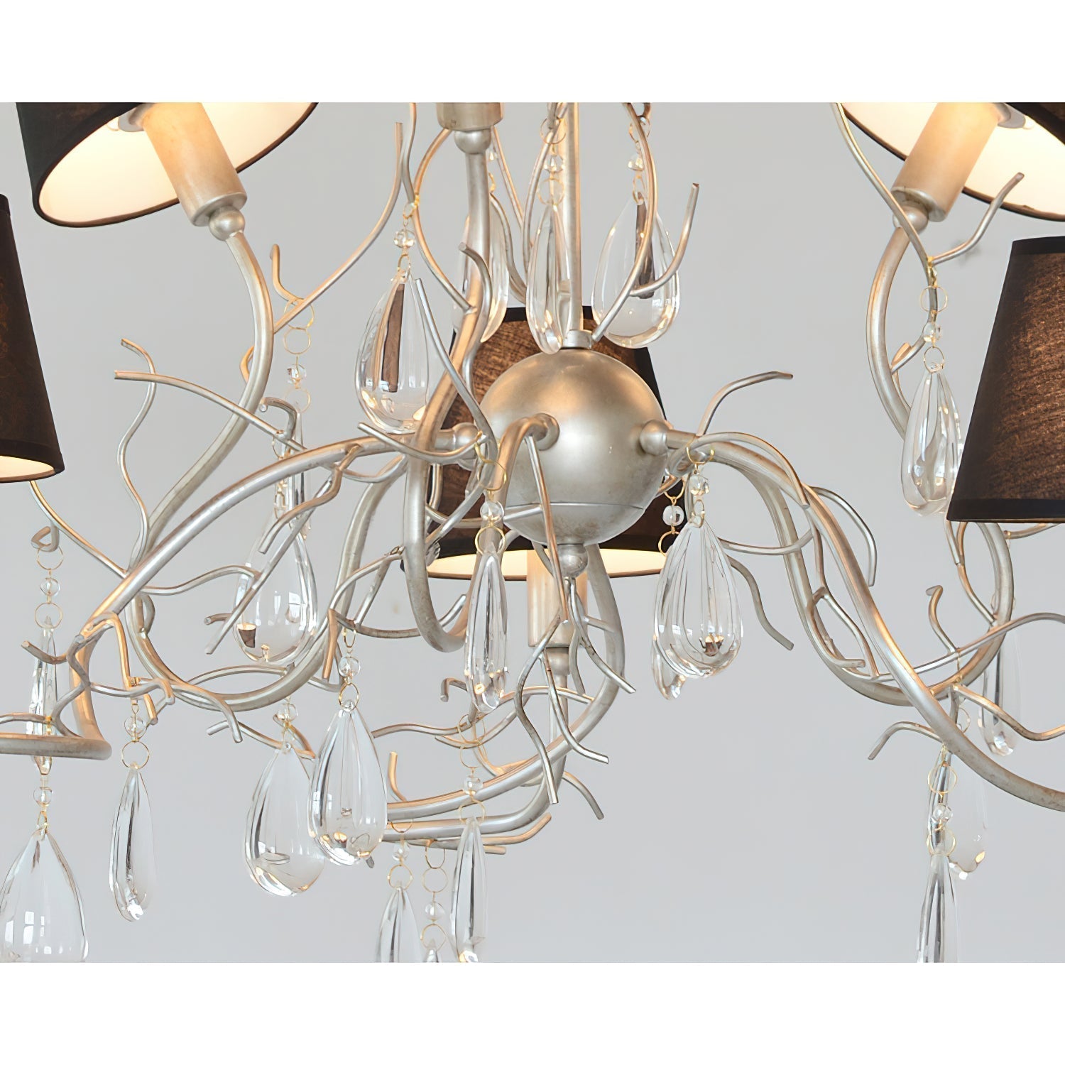 Olsolan Postmodern Luxury Fabric Crystal Chandelier - Lamp Copper