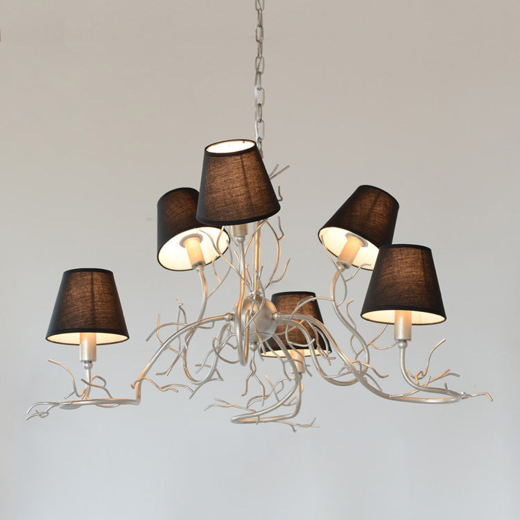 Olsolan Postmodern Luxury Fabric Crystal Chandelier - Lamp Copper