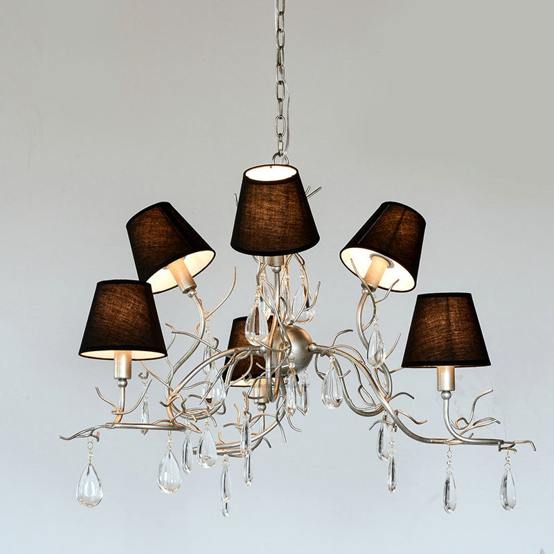 Olsolan Postmodern Luxury Fabric Crystal Chandelier - Lamp Copper