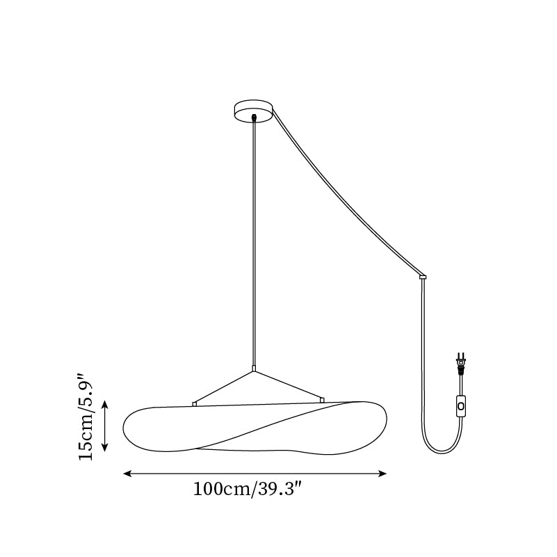 Elyno Lampe Suspension Sculpturale en Tissu - Neutralighting