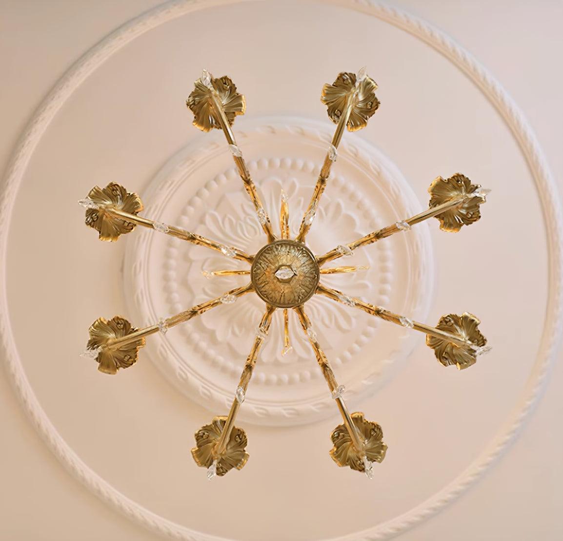 Elvion Lustre Classique en Laiton et Cristal - Neutralighting