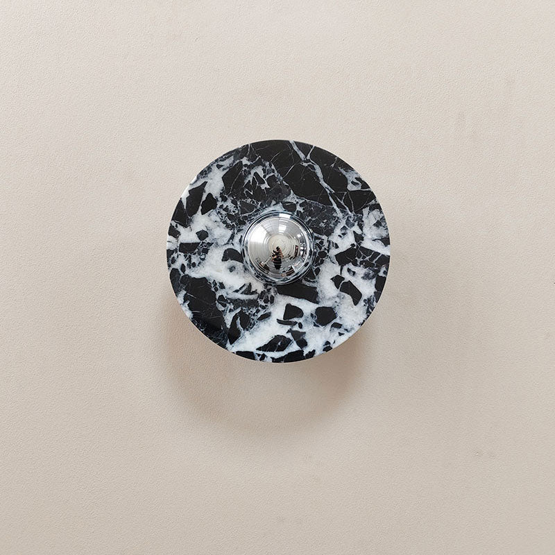 Olrine Modern Minimalist Marble Metal Wall Lamp - Lamp Copper