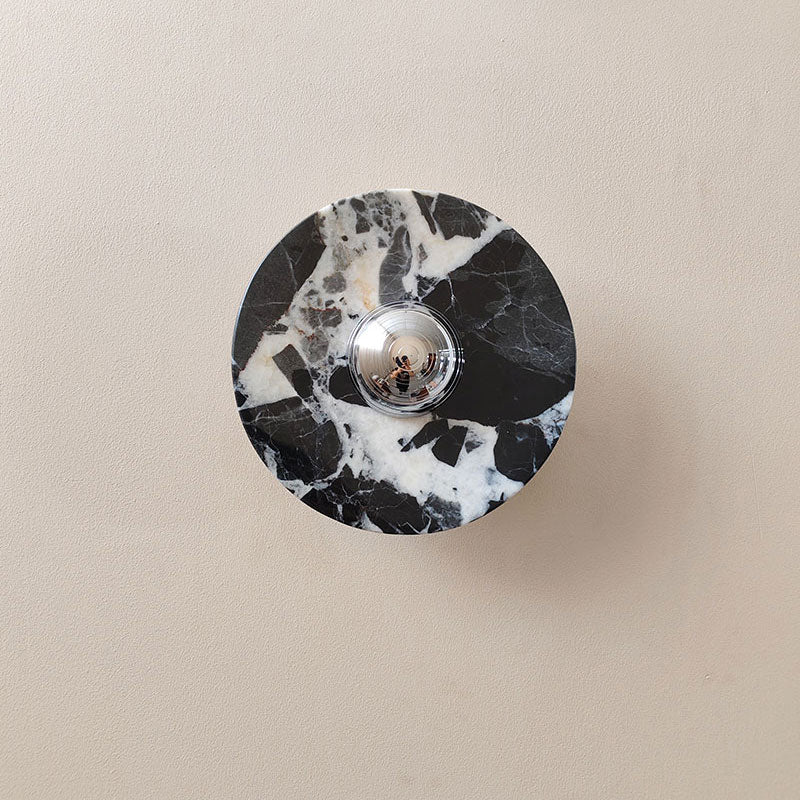 Olrine Modern Minimalist Marble Metal Wall Lamp - Lamp Copper