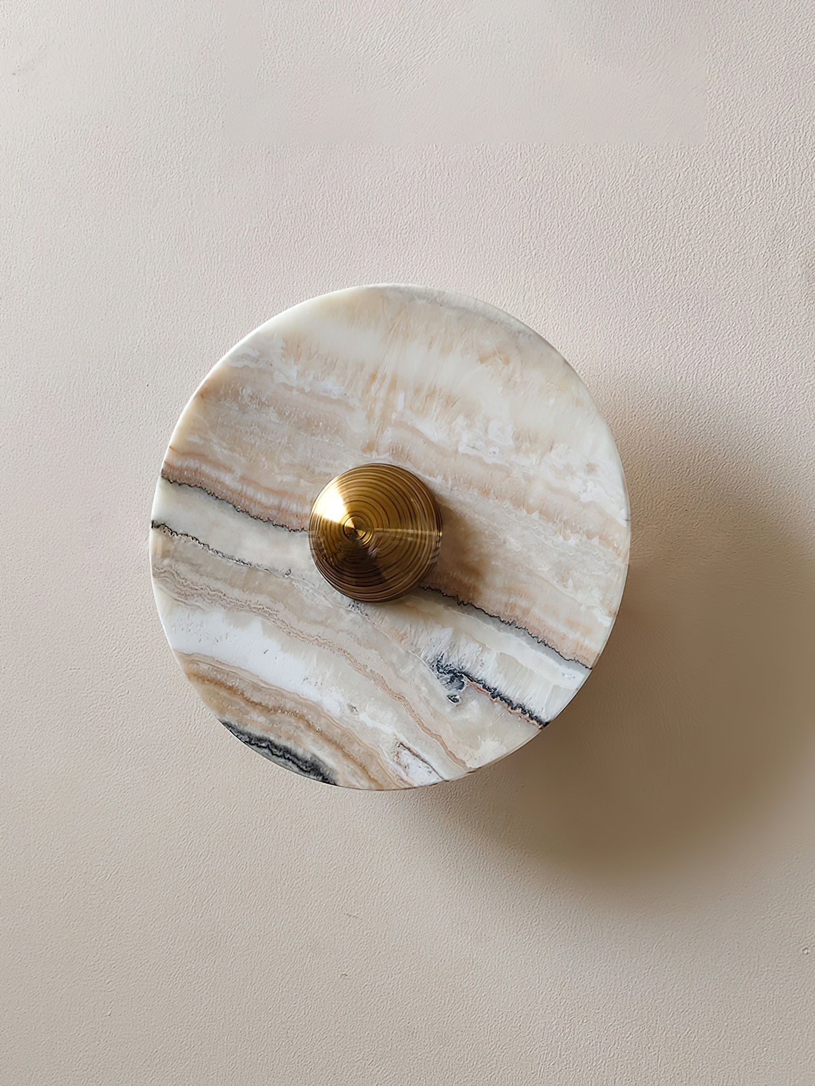 Olrine Modern Minimalist Marble Metal Wall Lamp - Lamp Copper