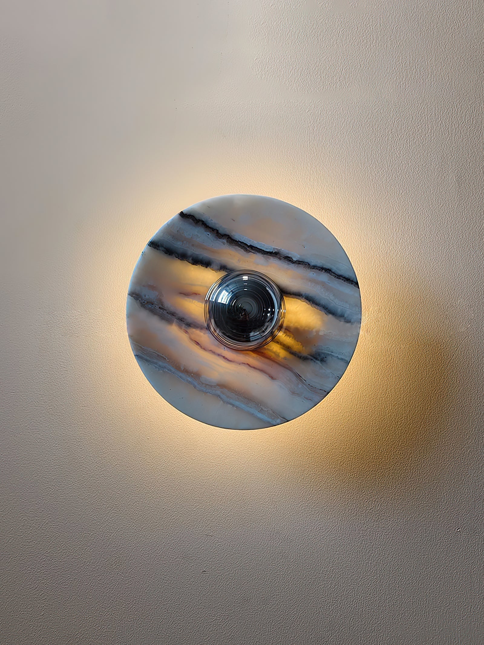 Olrine Modern Minimalist Marble Metal Wall Lamp - Lamp Copper