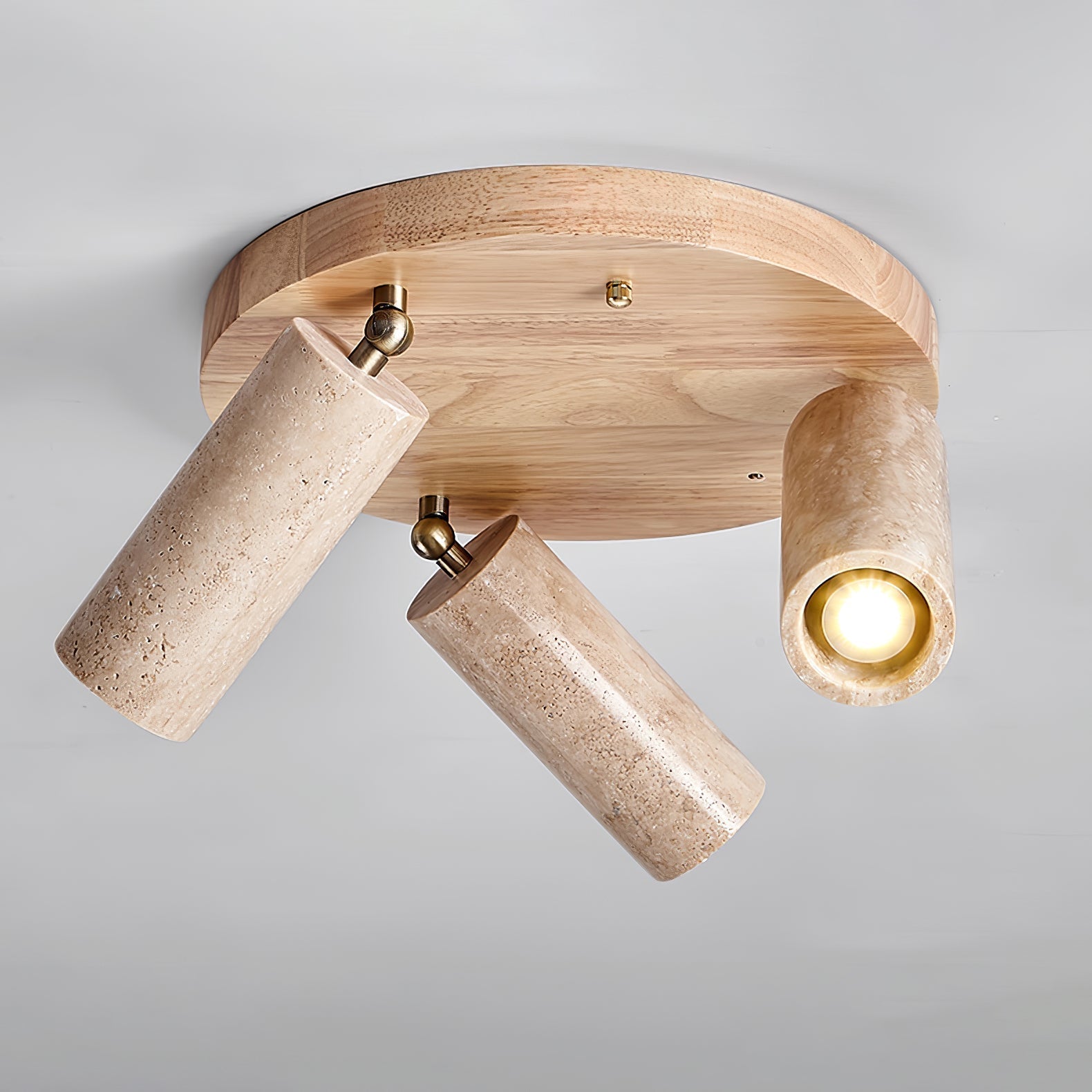 Zevenion Multi-Bras Travertin Plafonnier - Neutralighting