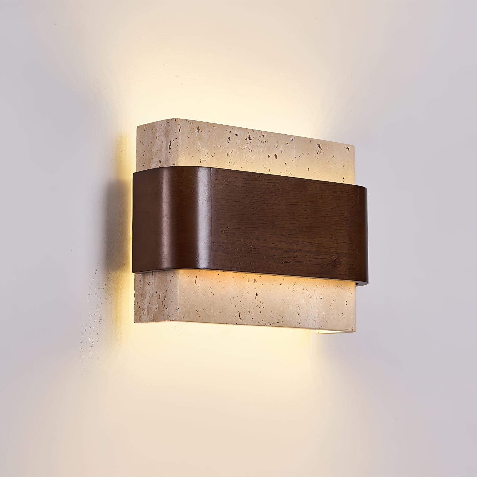 Ulnoros Applique Murale en Travertin Panneautés - Neutralighting