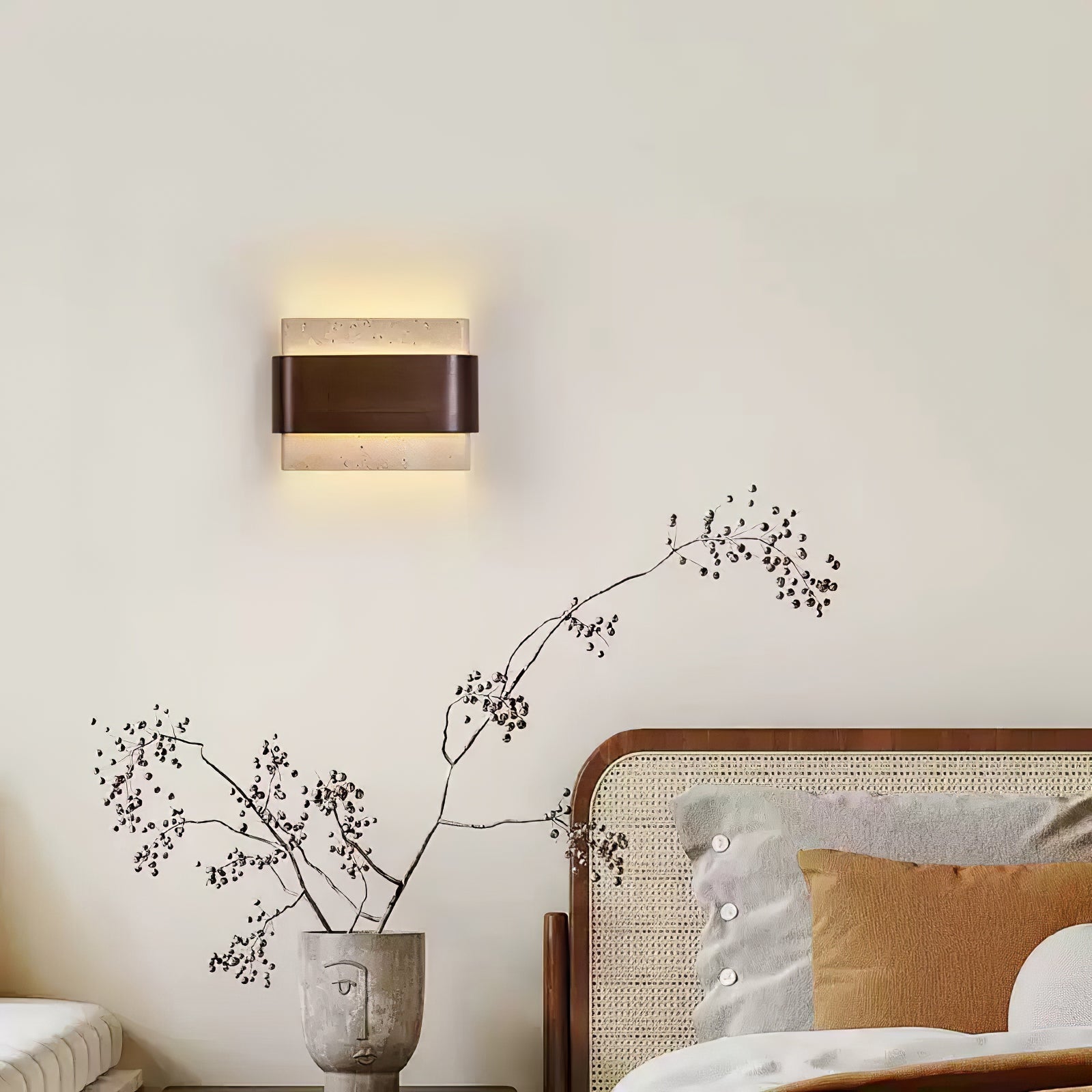 Ulnoros Applique Murale en Travertin Panneautés - Neutralighting