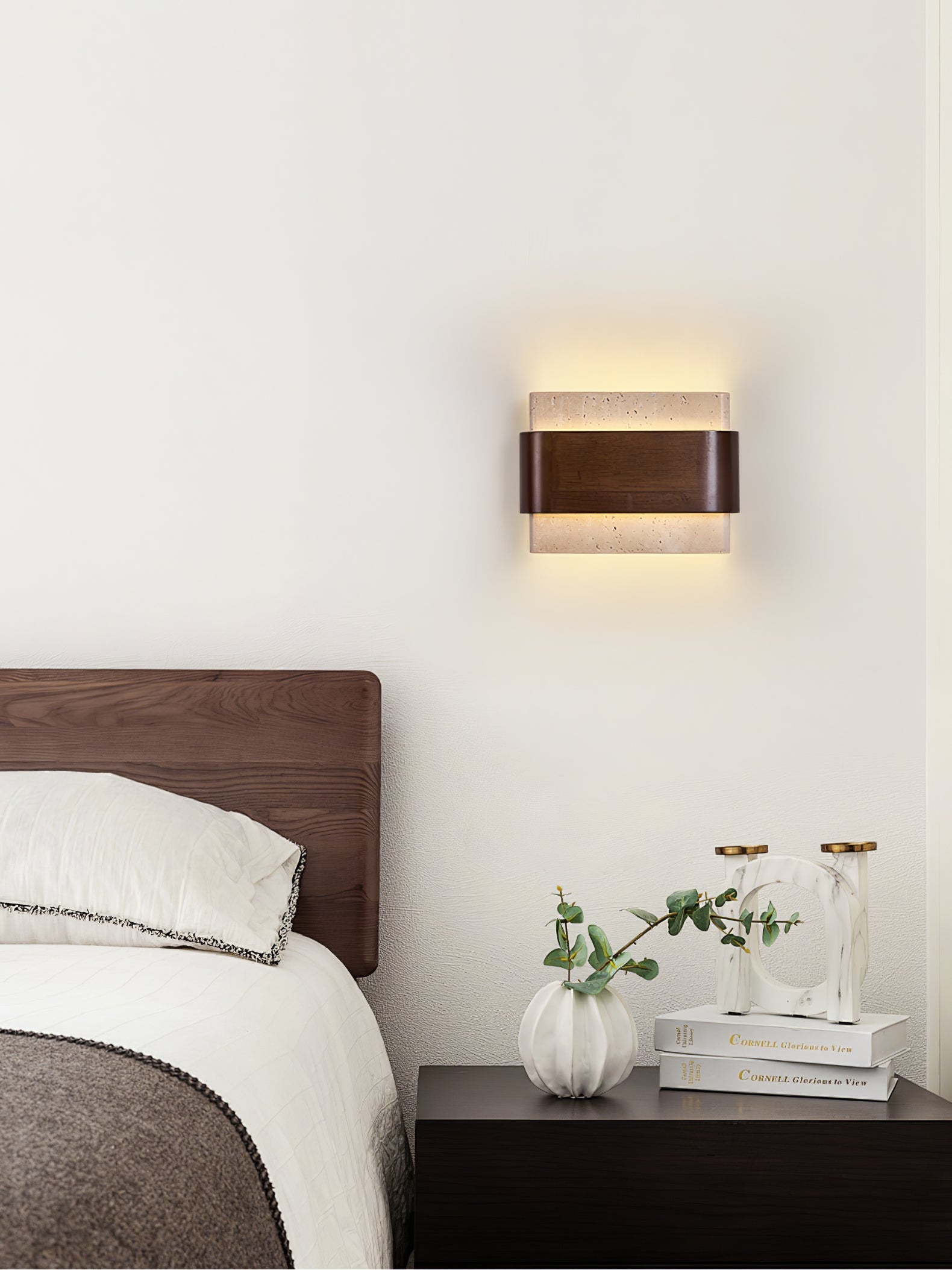 Ulnoros Applique Murale en Travertin Panneautés - Neutralighting