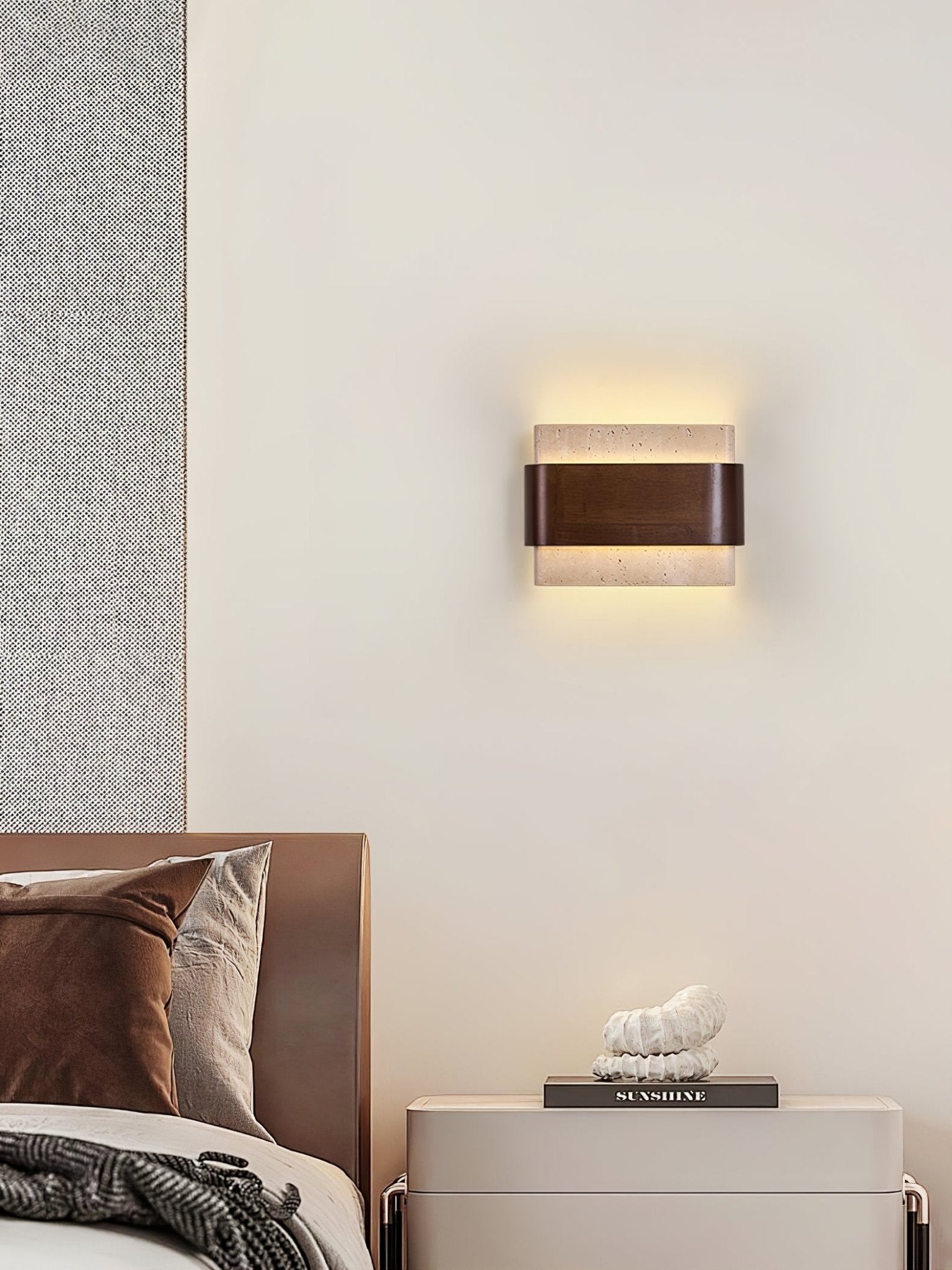 Ulnoros Applique Murale en Travertin Panneautés - Neutralighting