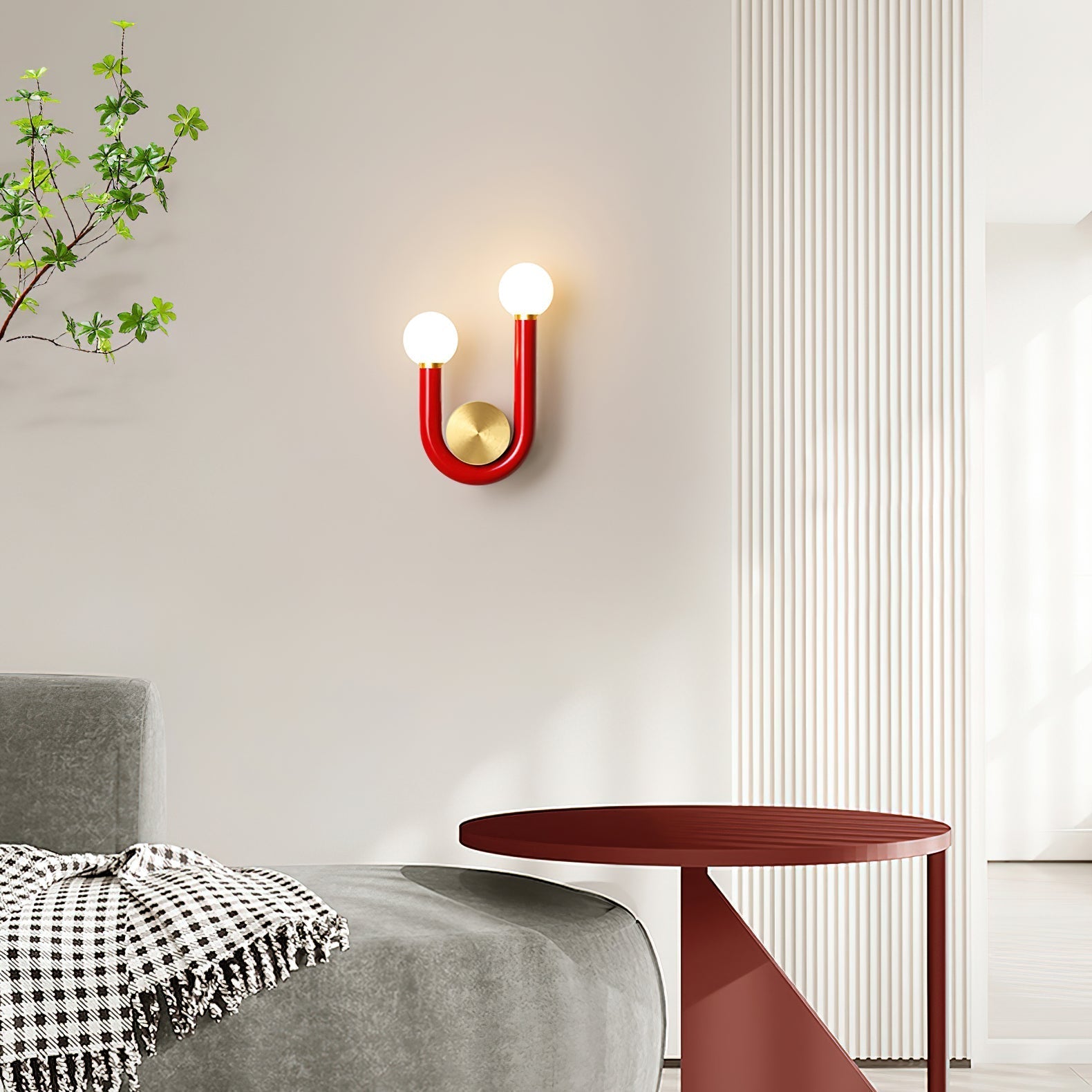 Wall Lamp and Aluminum Acrylic Globe Double Head - Letslighting