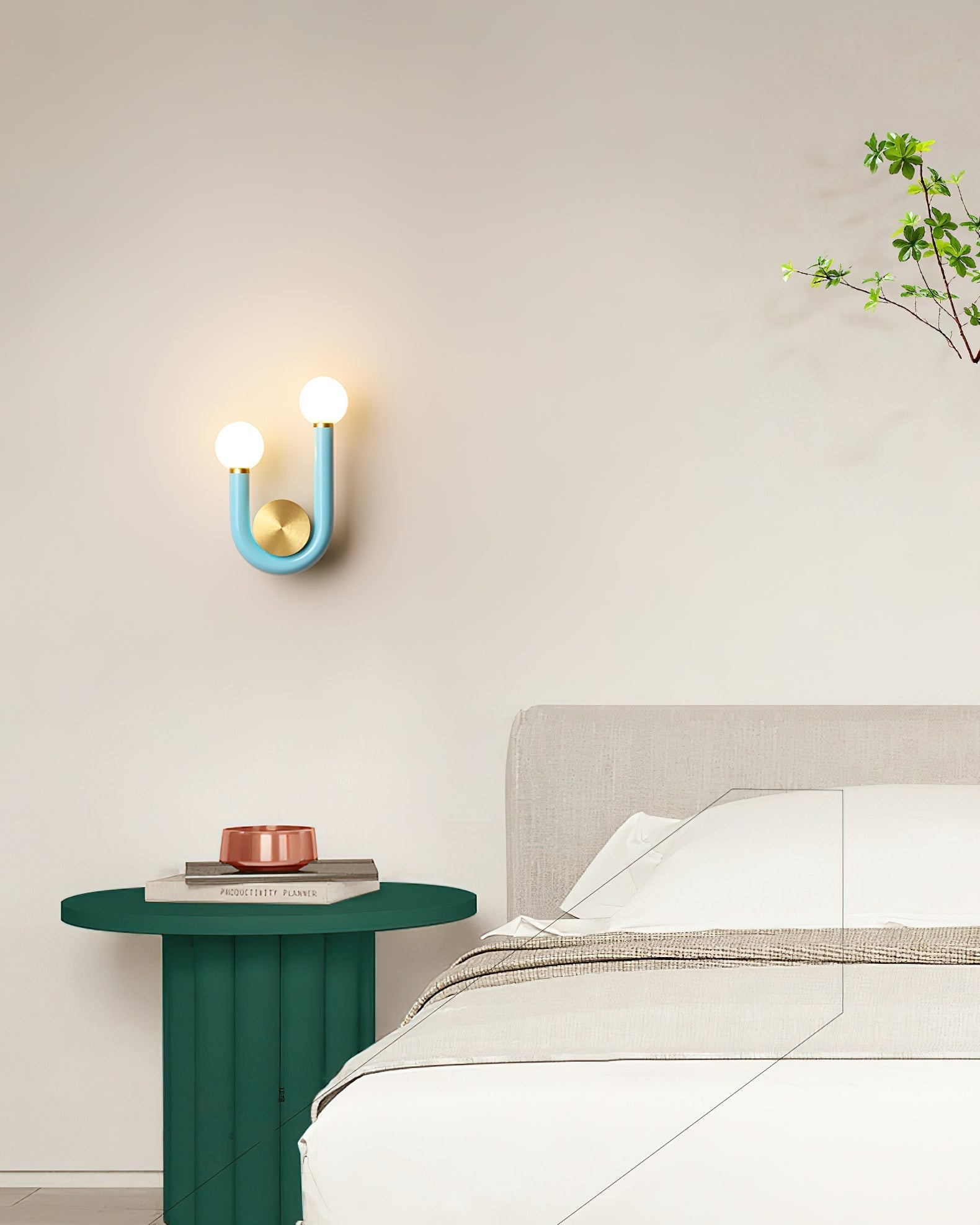 Wall Lamp and Aluminum Acrylic Globe Double Head - Letslighting
