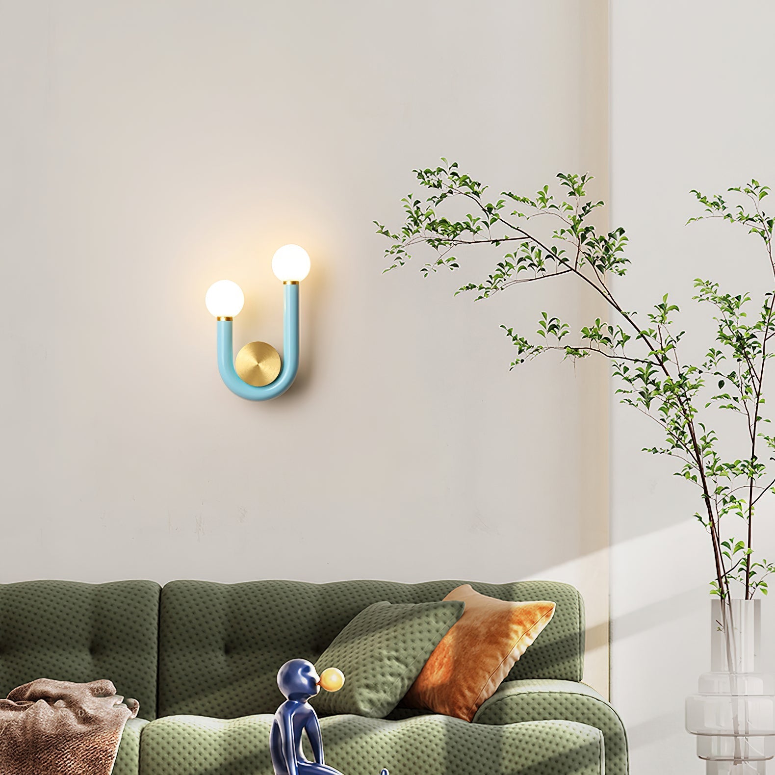 Wall Lamp and Aluminum Acrylic Globe Double Head - Letslighting