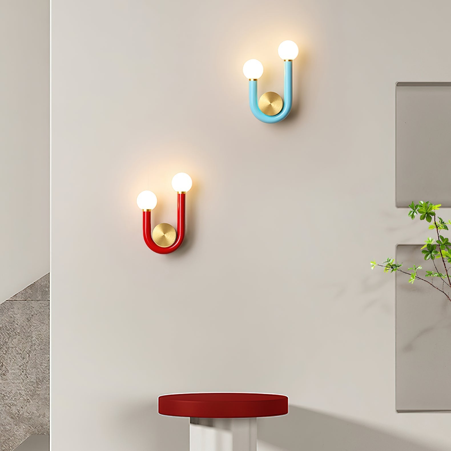 Wall Lamp and Aluminum Acrylic Globe Double Head - Letslighting