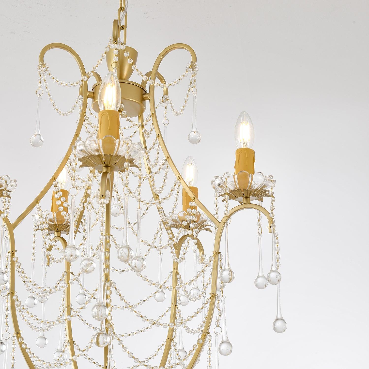 Theresa Lustre Chaînes de Cristal Drapées Vintage - Neutralighting