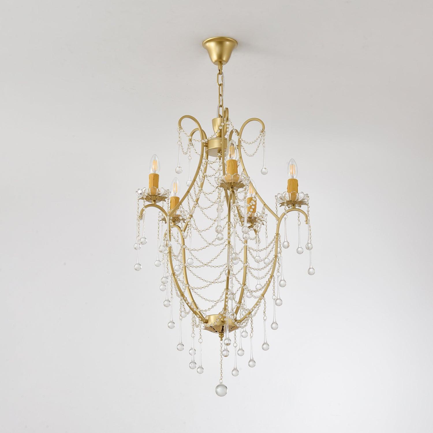 Theresa Lustre Chaînes de Cristal Drapées Vintage - Neutralighting