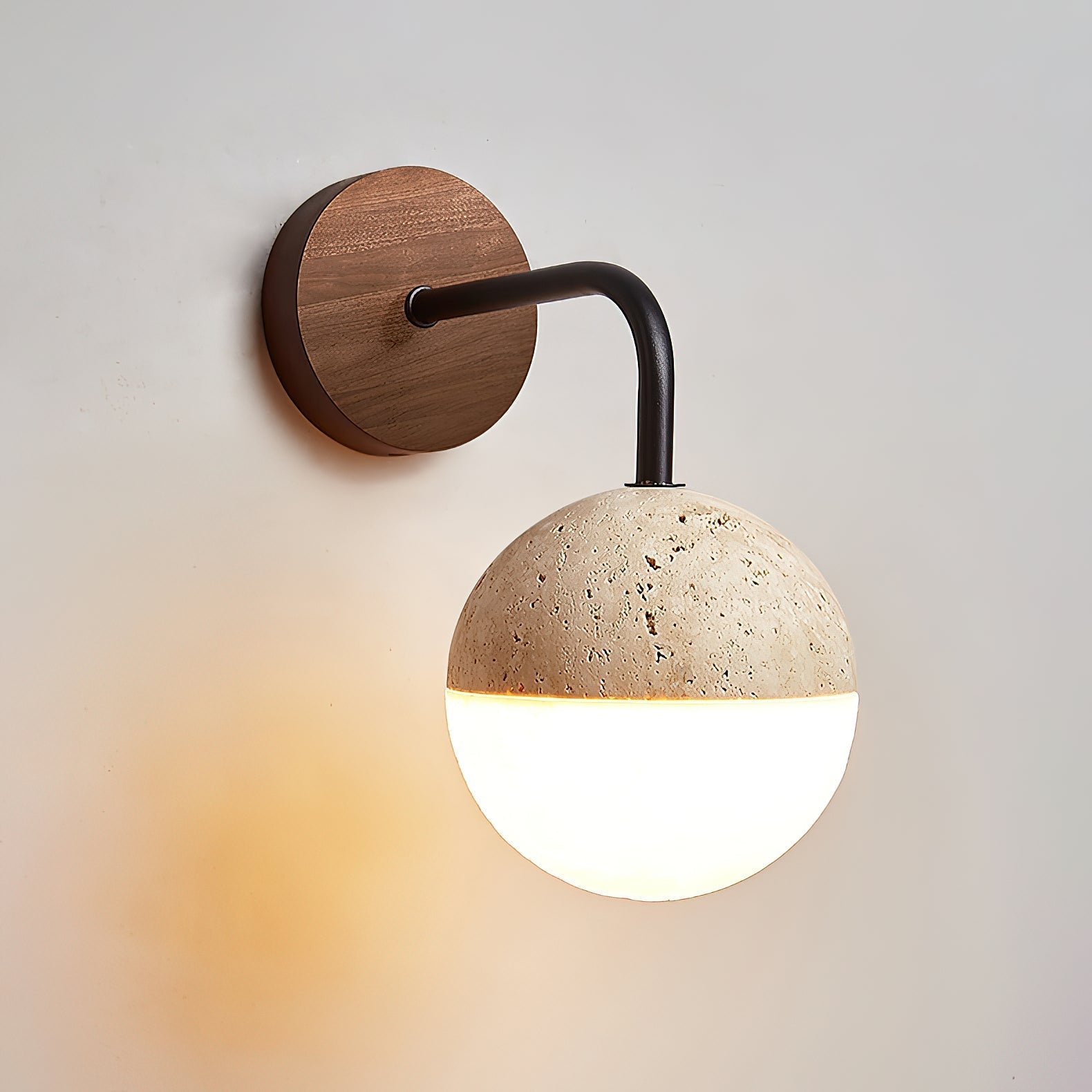 Ivmarila Modern Minimalist Travertine Wall Lamp - Lamp Copper