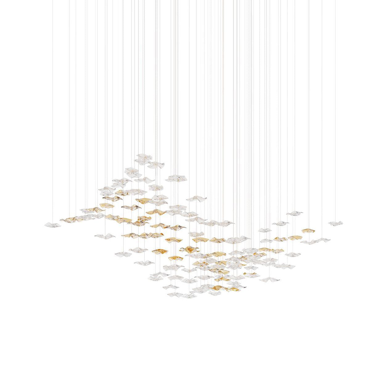 Ulphael Modern Minimalist Art Glass Chandelier - Lamp Copper