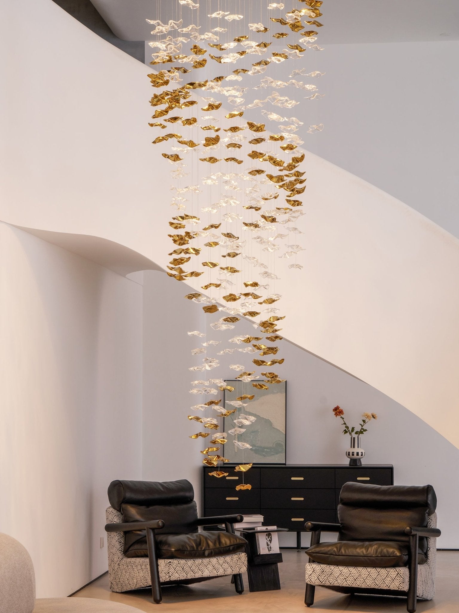 Cezorisra Luxury Brass Linear Chandelier - Blowlighting