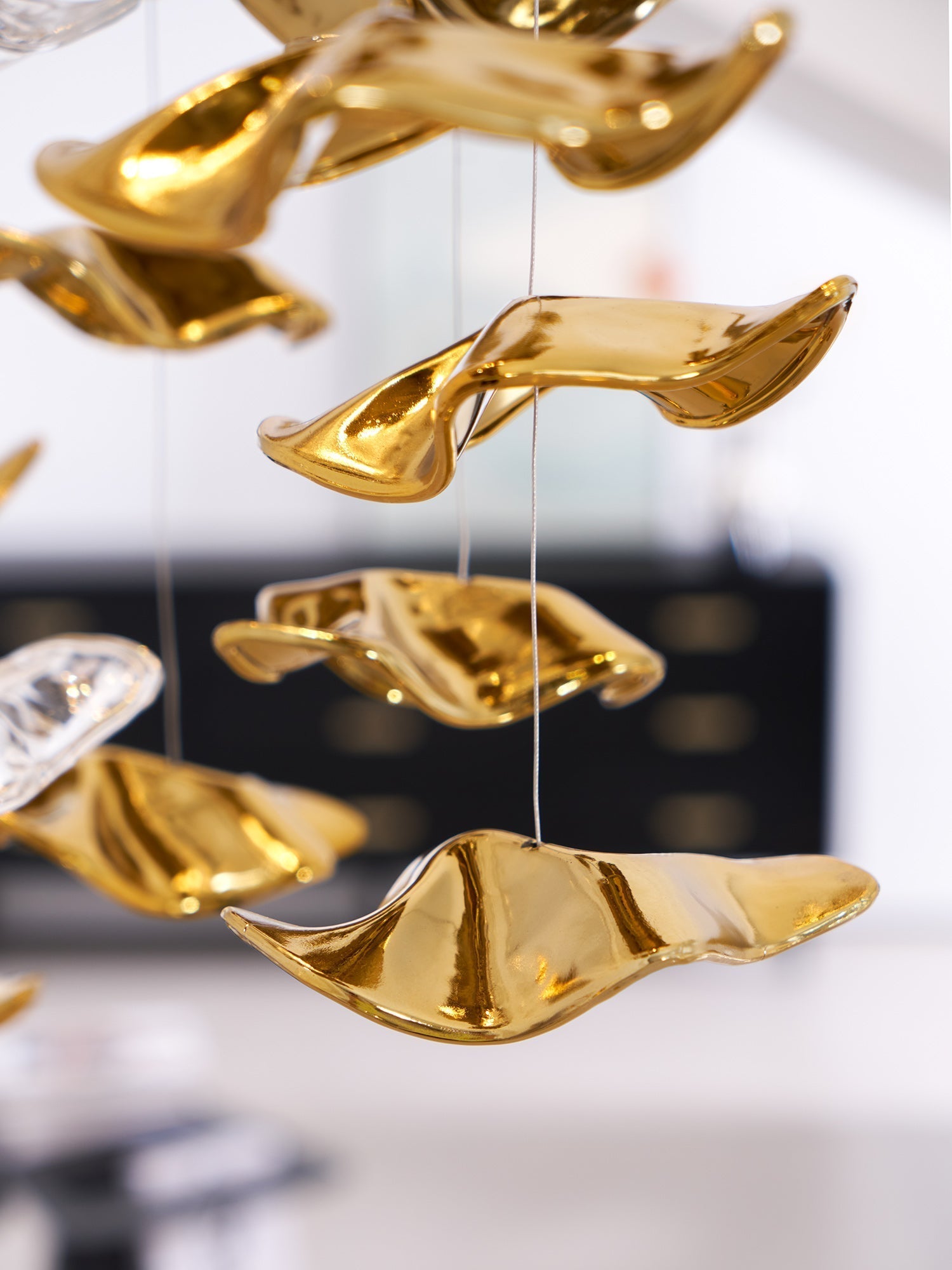Ulphael Modern Minimalist Art Glass Chandelier - Lamp Copper