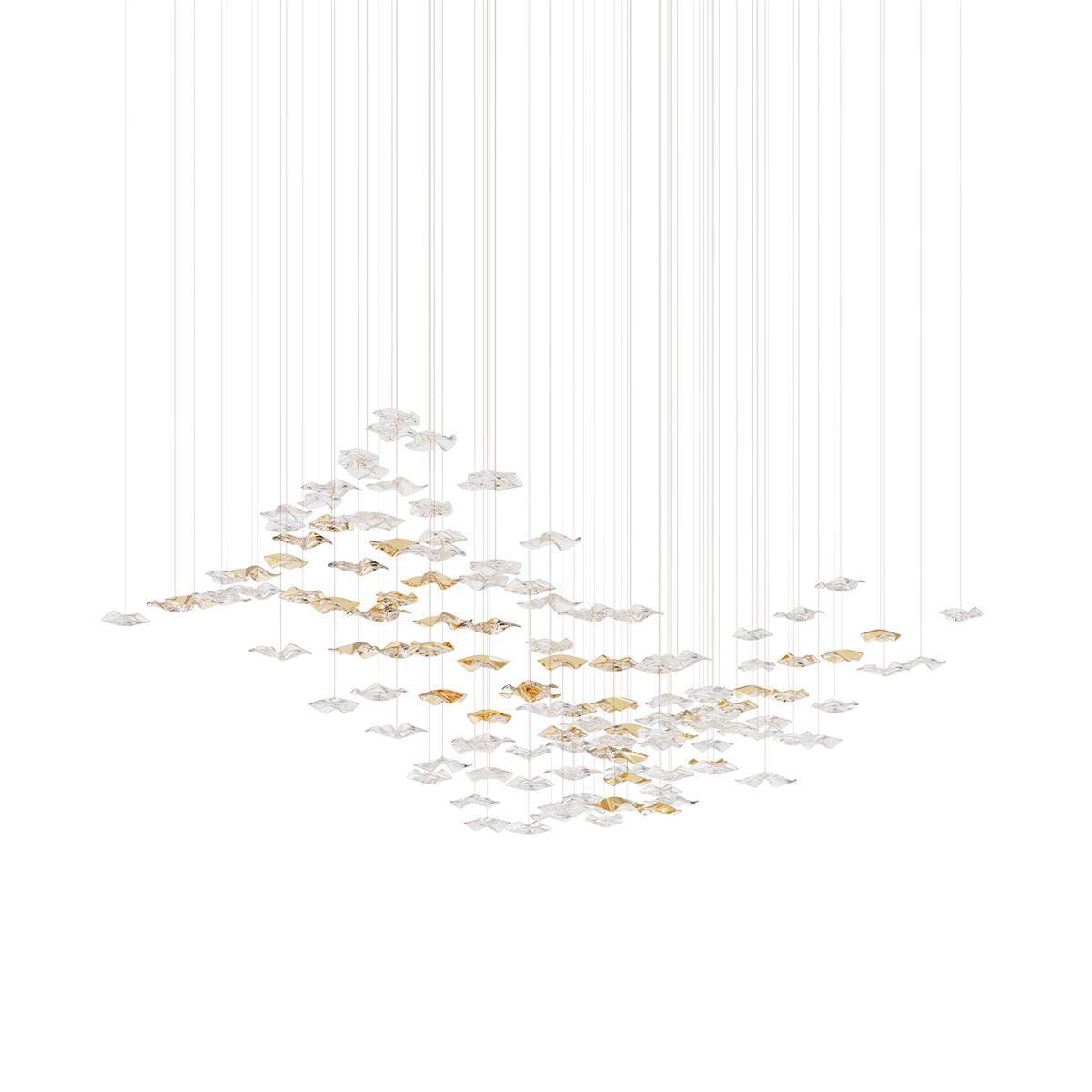 Ulphael Modern Minimalist Art Glass Chandelier - Lamp Copper