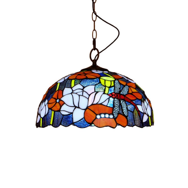Tiffany Vintage Art LED Suspension Verre Chambre À Coucher - Neutralighting