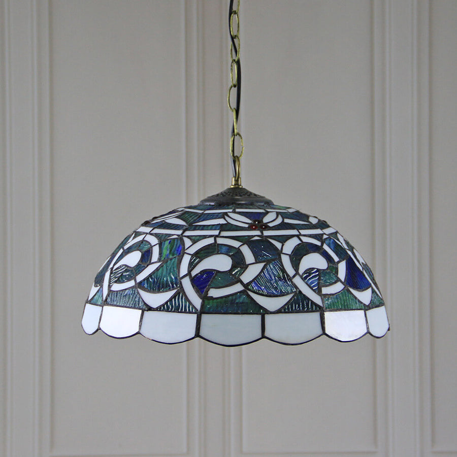 Tiffany Rustique Suspension Tachée Métal Verre Salon - Neutralighting