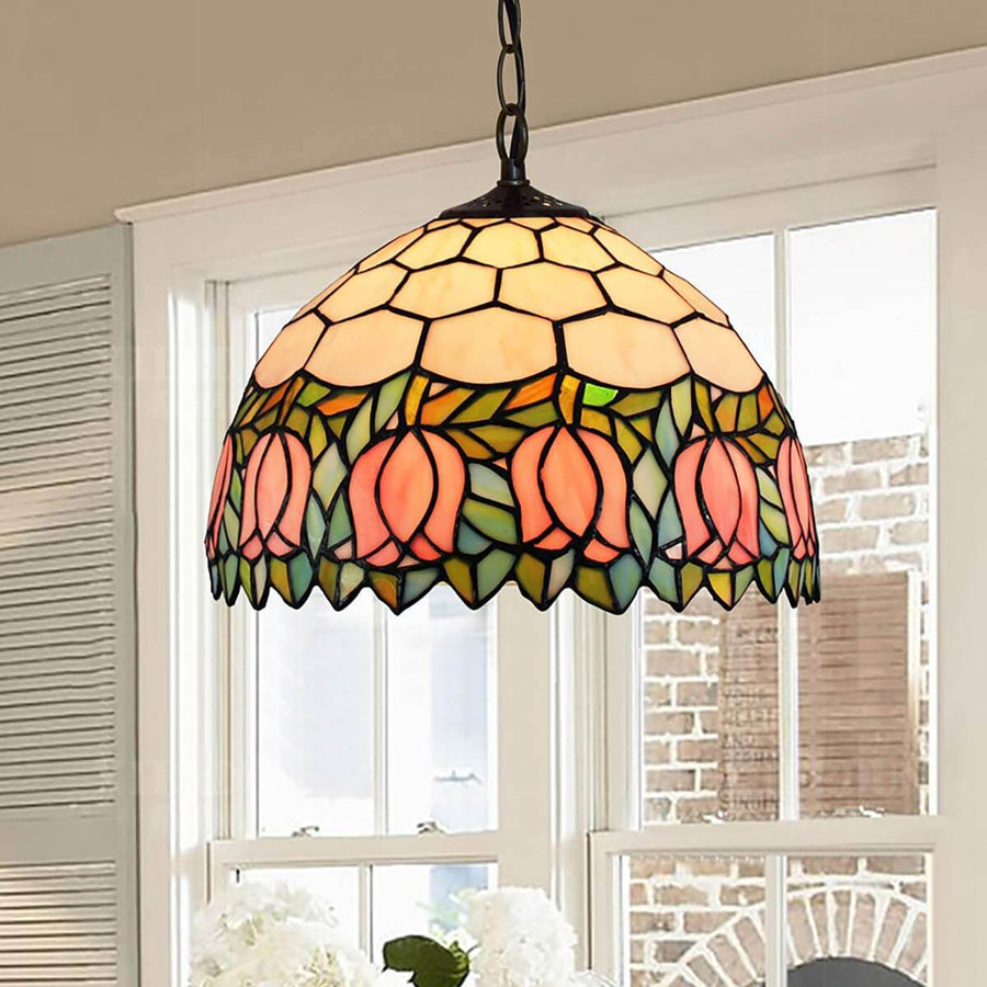 Tiffany Vintage Luxe Suspension Verre Métal Bar/Salon - Neutralighting