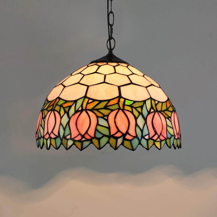 Tiffany Vintage Luxe Suspension Verre Métal Bar/Salon - Neutralighting
