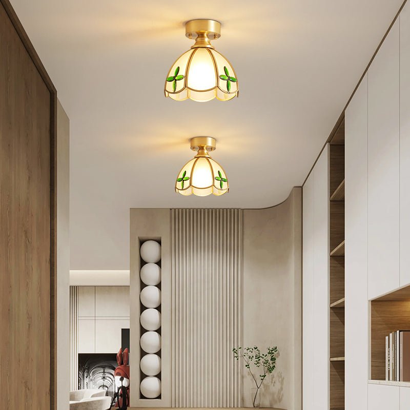 Solara Lumière de Plafond Vintage Florale en Vitrail - Neutralighting