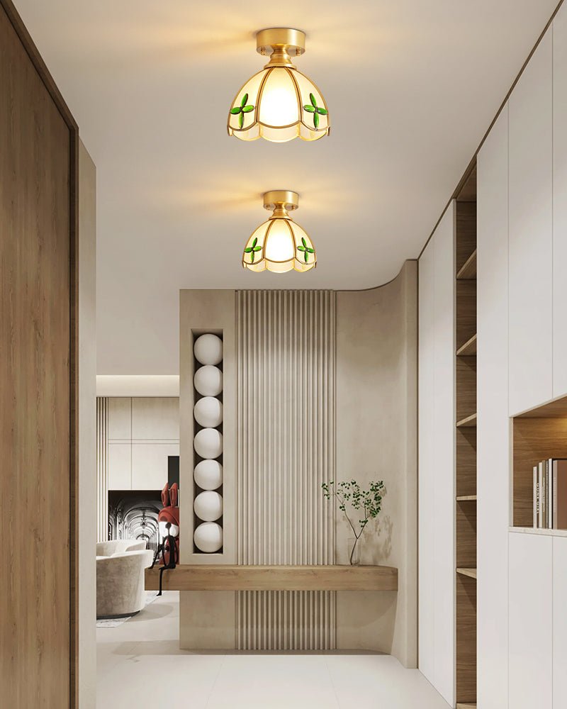 Solara Lumière de Plafond Vintage Florale en Vitrail - Neutralighting