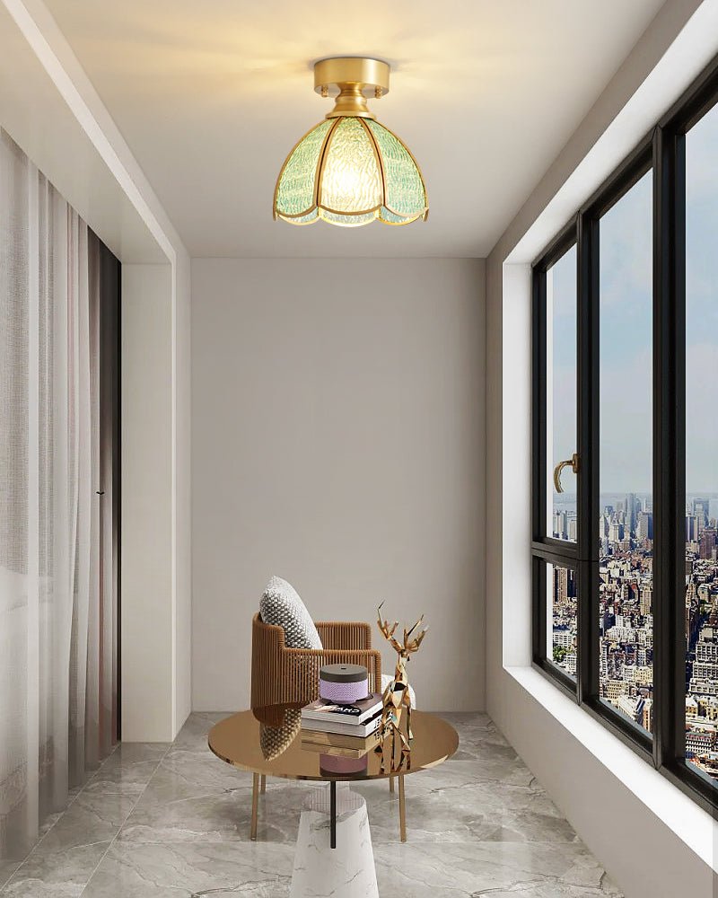 Solara Lumière de Plafond Vintage Florale en Vitrail - Neutralighting