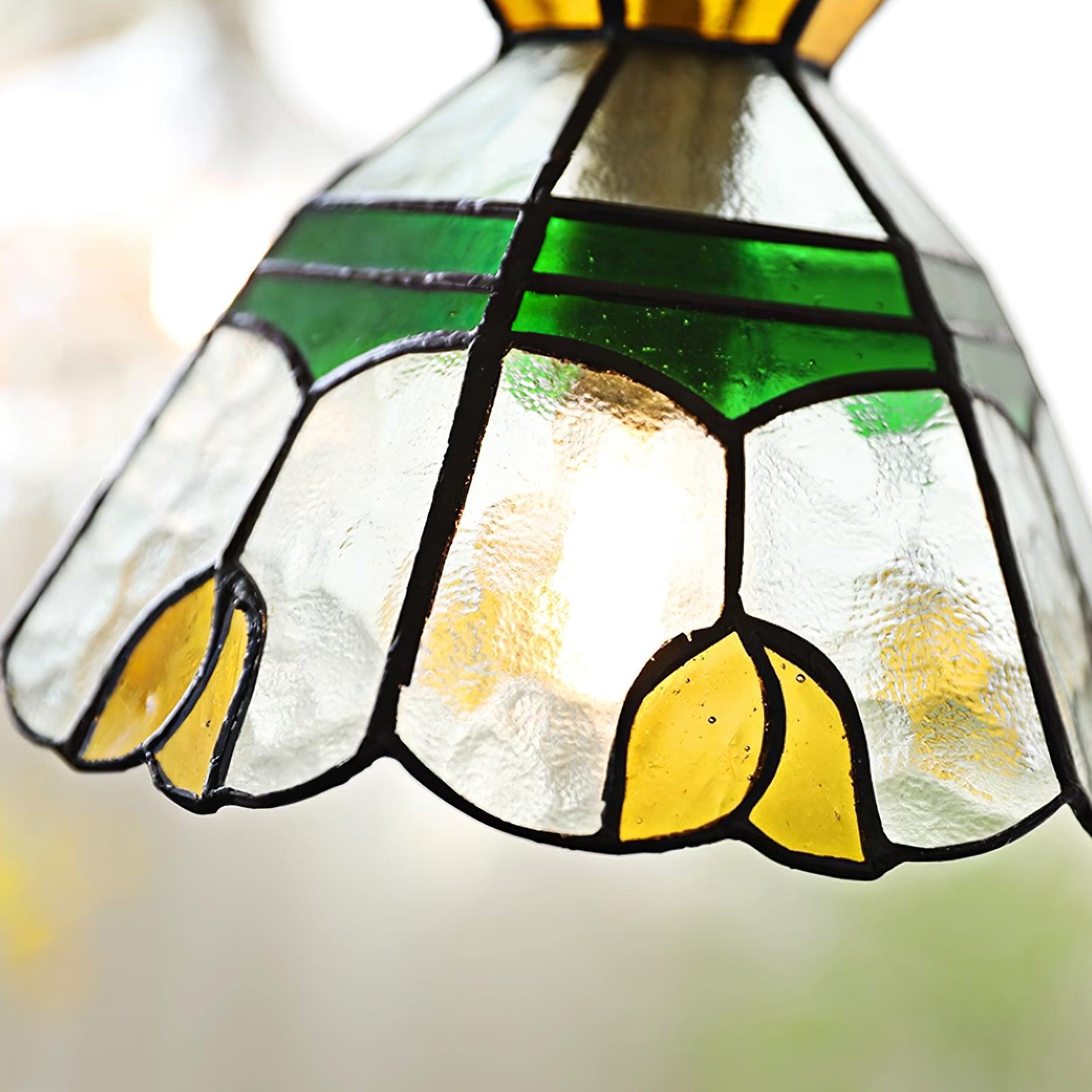 Eldine Lampe Suspension en Verre Vitrail - Neutralighting