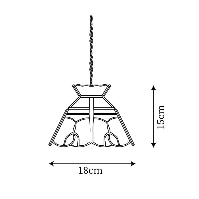 Eldine Lampe Suspension en Verre Vitrail - Neutralighting