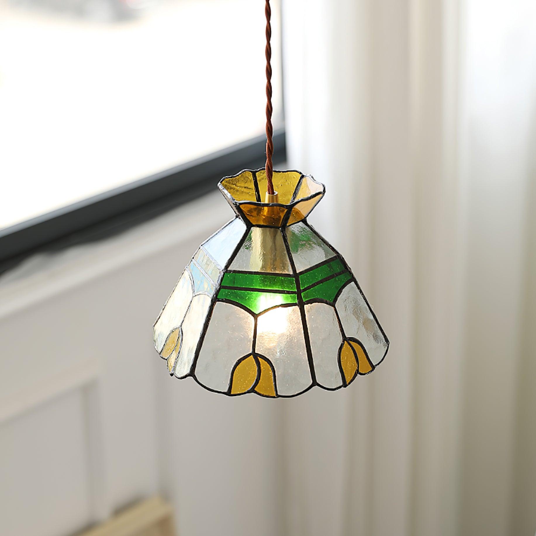 Eldine Lampe Suspension en Verre Vitrail - Neutralighting