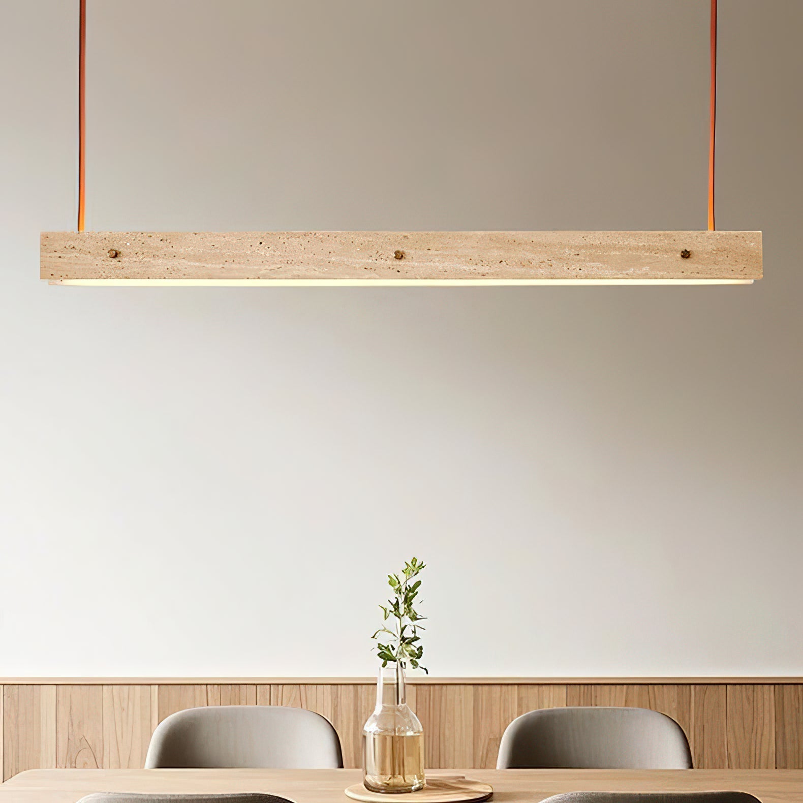 Culorara Modern Minimalist Linear Metal Pendant Lamp - Lamp Copper