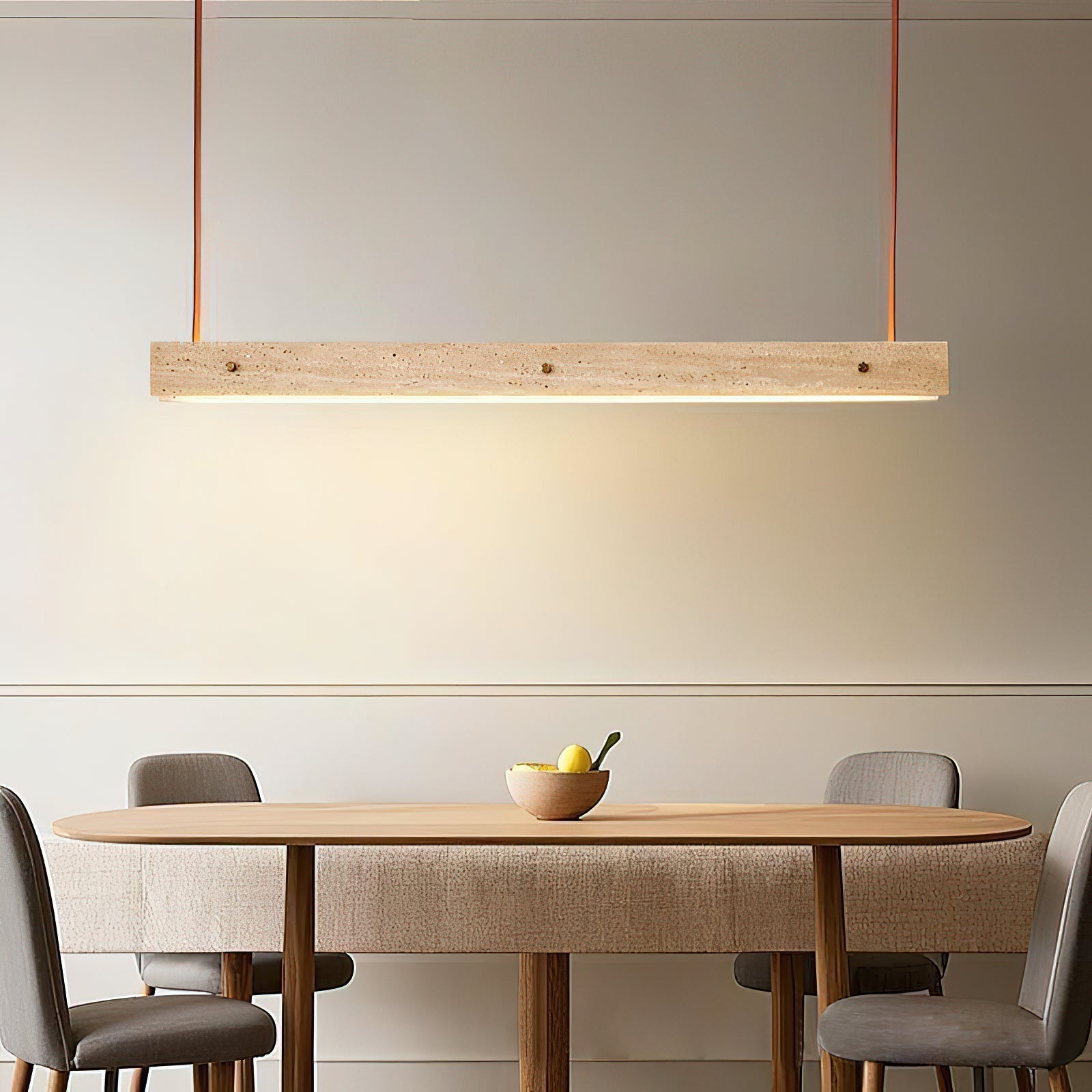 Culorara Modern Minimalist Linear Metal Pendant Lamp - Lamp Copper