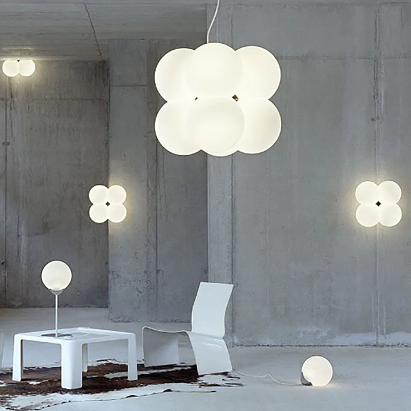 Valentina Minimaliste Sphère Suspension Blanc Métal/Acrylique Salle À Manger - Neutralighting
