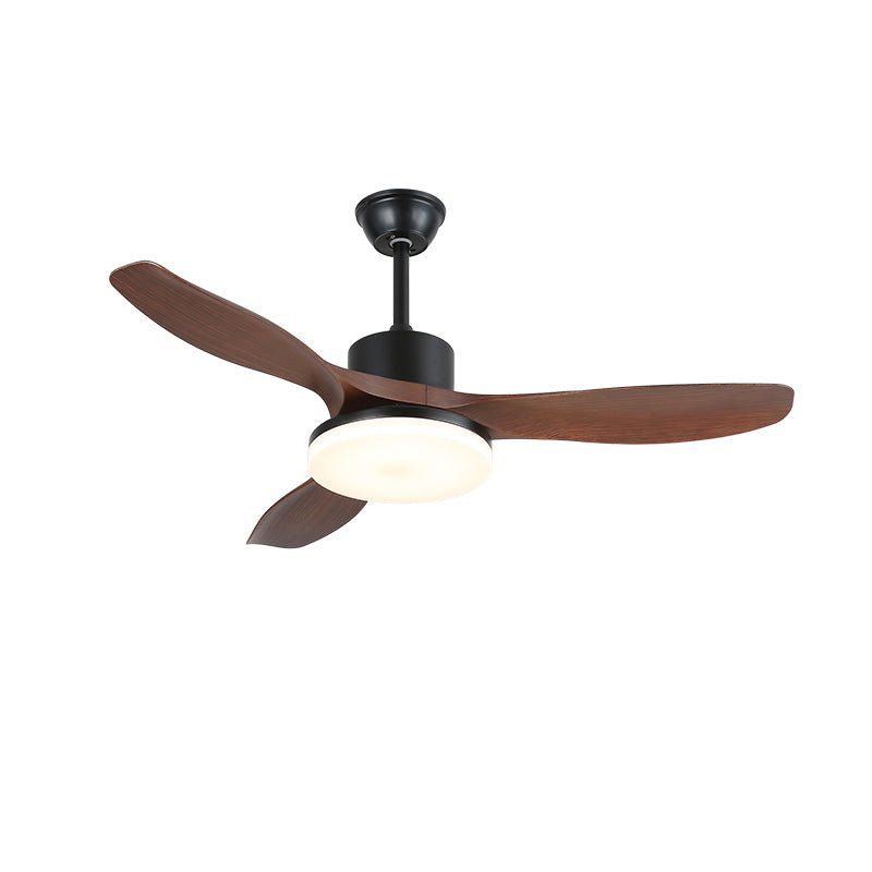 Plafonnier ventilateur Darian minimaliste en bois avec pales en mouvement