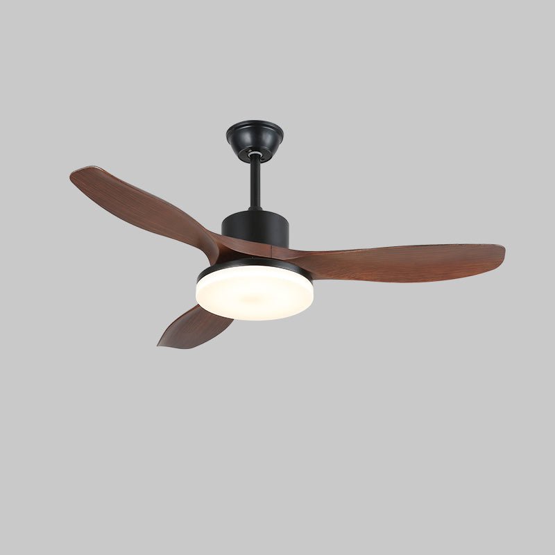 Image d'ambiance du plafonnier ventilateur Darian minimaliste en bois