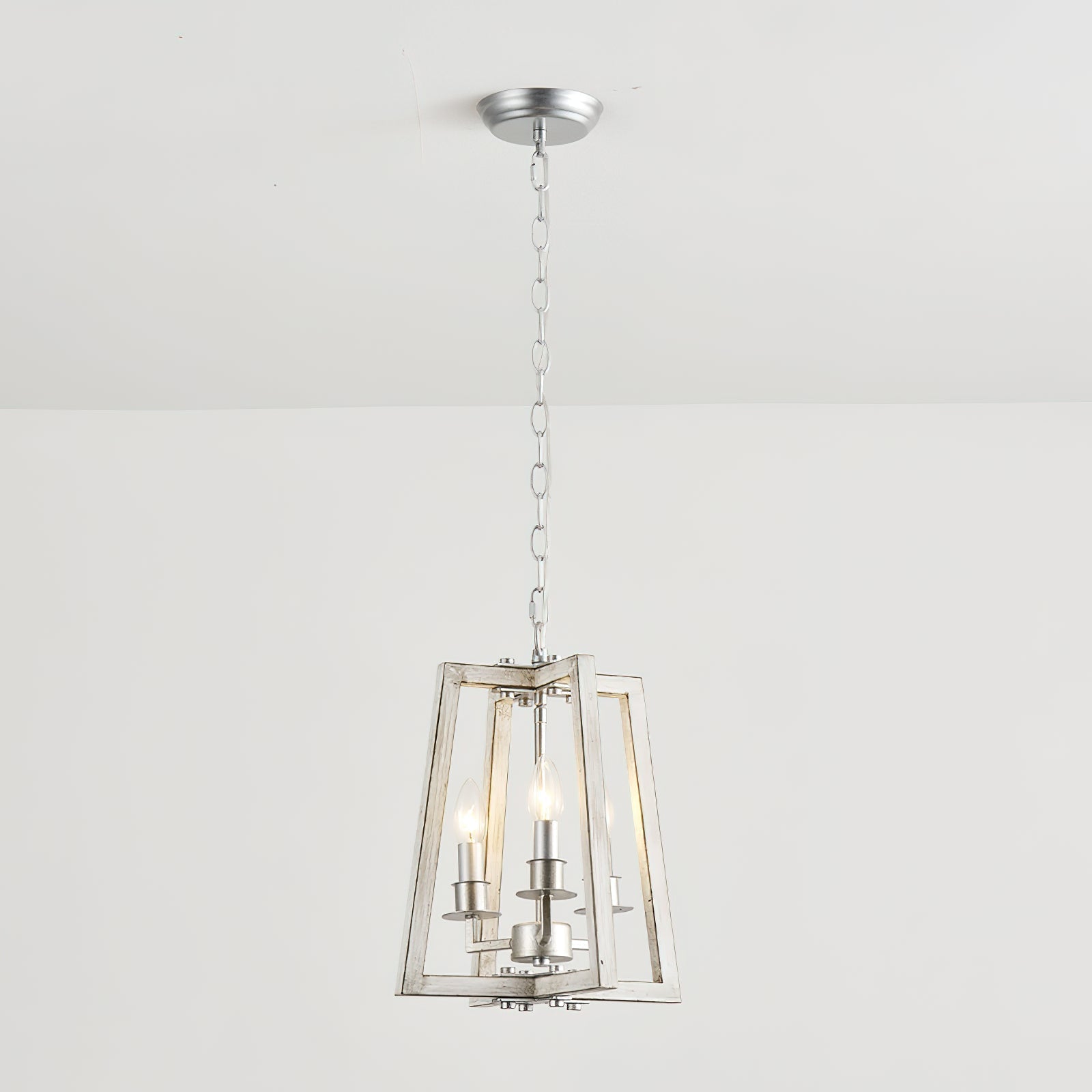 Tinsley Vintage Open Frame Wood Pendant Lamp - Lamp Copper